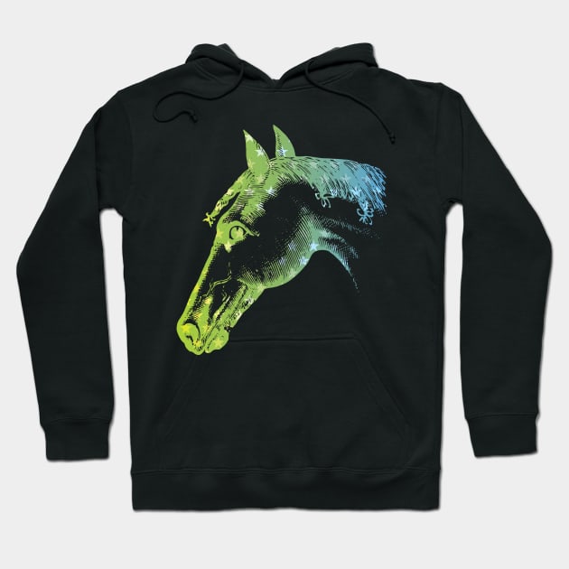 COLORFUL HORSE HEAD Hoodie by OssiesArt